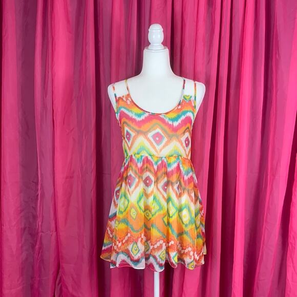 Millau Boho brightly patterned dress, small - Picture 1 of 9